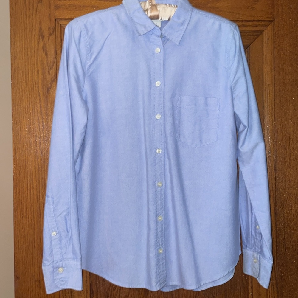 NWT JCrew Factory button-up oxford in signature fit; small; blue; g1209 - Picture 5 of 8